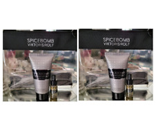 TWO SPICEBOMB VIKTOR ROLF 1,7 oz creme de barbear e óleo de barbear 5 ml com estojo de viagem s, usado comprar usado  Enviando para Brazil