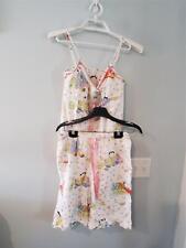 Nick & Nora pajamas womens size Small Asian Babies shorts tank top cotton white for sale  Shipping to South Africa
