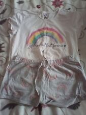 F & F shortie pyjamas rainbow design size 16/18 for sale  Shipping to South Africa