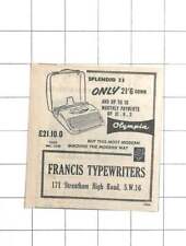 1961 francis typewriters usato  Spedire a Italy