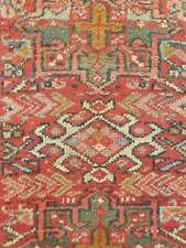 Vintage Hand Made Traditional Oriental Wool Red Rug 66x47cm for sale  Shipping to South Africa