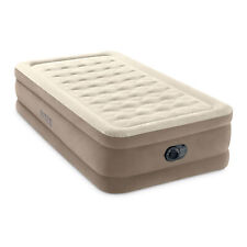 Intex Ultra Plush Fiber Tech Airbed Mattress with Built in Pump, Twin (Open Box) for sale  Shipping to South Africa