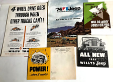 JEEP WILLYS 1955 + MOTOR HURRICANE PARA 1952 FOLHETOS E ENVELOPES DE CARROS (5 ITENS) comprar usado  Enviando para Brazil