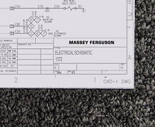 MASSEY FERGUSON MOWER 1372 Electrical Wiring Diagram Manual for sale  Shipping to South Africa