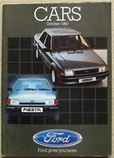 Folheto de vendas Ford Car Range outubro 1983 #FA221/93 Fiesta ESCORT XR3i Orion CAPRI+, usado comprar usado  Enviando para Brazil