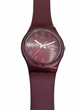 Relógio Swatch unissex Redbaya Originals genuíno borracha borgonha quartzo raro GR405, usado comprar usado  Enviando para Brazil