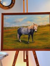 Original Signed Oil Painting, Dappled Grey Pony for sale  Shipping to South Africa