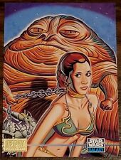 SLAVE LEIA & JABBA 1995 STAR WARS GALAXY 1st Day Production Parallell Card #341, used for sale  Shipping to South Africa