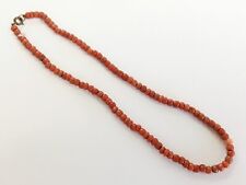 ANTIQUE GENUINE CORAL BEAD NECKLACE IDEAL FOR A CHILD 1900 , used for sale  MELTON MOWBRAY