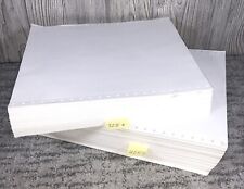 Papel de computador antigo antigo antigo 8,5 x 11 pilha de forma contínua 750 folhas matriz de pontos comprar usado  Enviando para Brazil