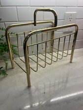 Vintage Meio Século Moderno Rack de Revistas Tom Bronze Dourado 12"" comprar usado  Enviando para Brazil