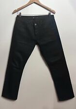 Jeans preto 3X1 M5 selvedge encerado denim botão mosca fina perna reta masculino 30x27 comprar usado  Enviando para Brazil