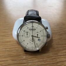 Zegarek JUNKERS Bauhaus wyprodukowany w Niemczech 40mm cylinder cylinder z kości słoniowej tarcza chronograf data na sprzedaż  Wysyłka do Poland
