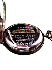 Antiguo Reloj de Bolsillo Omega Grand Prix París 1900 Estuche de Plata 0.900 Alemán  segunda mano  Embacar hacia Argentina