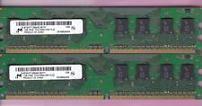 Usado, KIT DE MEMORIA DE ESCRITORIO DIMM 2GB 2x1GB PC2 5300 MICRAS MT8HTF12864AZ-667H1 DDR2-667 segunda mano  Embacar hacia Argentina