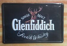 SIGNO DE ESTAÑO METÁLICO DE WHISKY ESCOCÉS GLENFIDDICH 12"" × 8"" segunda mano  Embacar hacia Argentina