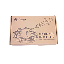 Ofargo 304 Stainless Steel Marinade Injector Kit with 4 Meat Needles and Brushes, used for sale  Shipping to South Africa