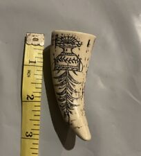 Resin scrimshaw tooth for sale  HALIFAX