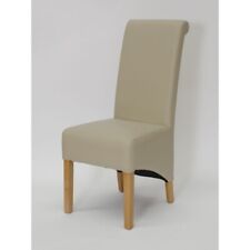 ivory leather dining chairs for sale  BICESTER