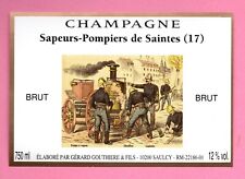 Etiquette champagne pompiers d'occasion  Épernay