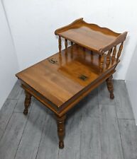 Vintage Ethan Allen Maple Wood 2-Tier Step End Table Colonial Dough Box 10-8582, used for sale  Aurora