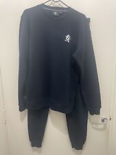Gym King Mens FULL TRACKSUIT SET Sweatshirt Joggers Bottoms Navy for sale  Shipping to South Africa