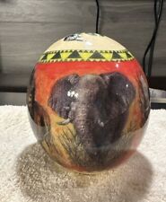 Decoupage Ostrich Egg  Handmade Africa Wildlife 6” Tall for sale  Shipping to South Africa
