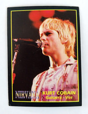 Tarjeta de novato 1994 Ultra Figus Argentina Rock Cards Nirvana Kurt Cobain #102, usado segunda mano  Argentina 