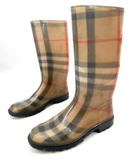 Botas de chuva Burberry femininas tamanho 40/9 clássicas Haymarket Nova Check xadrez borracha, usado comprar usado  Enviando para Brazil