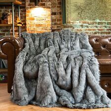 Cobertor de pele sintética luxuoso cobertor de pelúcia quente cobertores para sofá-cama colcha comprar usado  Enviando para Brazil