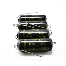 Lote de 4X Capacitores Eletrolíticos Axiais Pyramid IMP Black Beauty 1uF @ 200V comprar usado  Enviando para Brazil