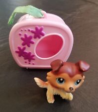 LPS Littlest Pet Shop Collie Blue Eyes Tan White Brown Dog Raised Paw Carrier 58 for sale  Shipping to Canada