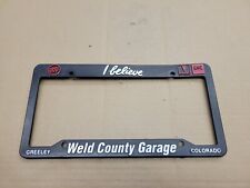 Weld County Garage Pontiac Greeley Colorado Placa de Licença Tag Frame Holder Logo, usado comprar usado  Enviando para Brazil