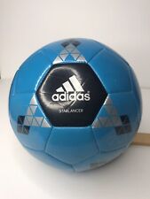Adidas Starlancer Club Soccer Ball Blue-Black-Silver Geometric Pattern Size 5 for sale  Shipping to South Africa