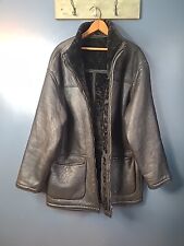 Authentic MILESTONE Germany Shearling Black Lamb Leather Jacket Size 52 for sale  Shipping to South Africa