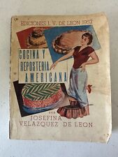 Usado, Libro de Cocina y Repostería 1952 Josefina Velázquez de León 1a Edición México segunda mano  Embacar hacia Argentina