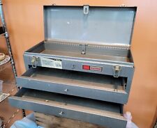 VINTAGE Machinist Tool Box Steel Box Organizer Cabinet & Drawers CRAFTSMAN ☆USA for sale  Woodbury