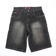 Shorts jeans South Pole masculino 13" Y2K folgado preto desbotado hip hop skate 34 comprar usado  Enviando para Brazil