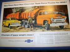 Camión de volteo Chevy 1956 camioneta de tamaño mediano revista 2p - excavación segunda mano  Embacar hacia Argentina