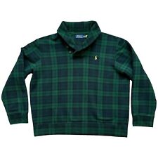 Suéter Polo Ralph Lauren cuello chal para hombre talla 2XL verde tartán a cuadros segunda mano  Embacar hacia Argentina