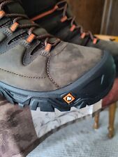 Used, Merrell Strongfield Composite Toe 8" Waterproof Leather Brown Boots Mens Sz 11 for sale  Shipping to South Africa
