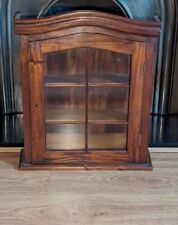 Vintage Freestanding Wall Mounted Solid Mahogany & Glass Curios Display Cabinet for sale  Shipping to South Africa