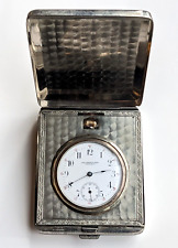 Knickerbocker Watch Co. Sterling Silver Folding Standing Case Pocket Watch for sale  Shipping to South Africa