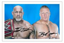 GOLDBERG & BROCK LESNAR Podpisany autograf ZDJĘCIE Fan Prezent Druk WWE WRESTLING  na sprzedaż  Wysyłka do Poland