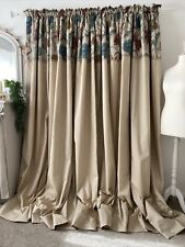 Morris Style Door Curtain Thistle Trimmed Full Length B/O Thermal W78” L88” for sale  Shipping to South Africa
