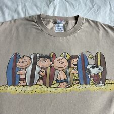 Camiseta Vintage Peanuts Charlie Brown Snoopy Bege Surf Praia Grande G comprar usado  Enviando para Brazil