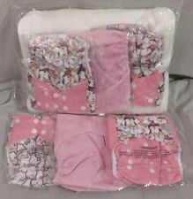 Kawaii Baby 6 One Size Pocket Cloth Diapers & 12 Diaper Inserts - NEW for sale  Shipping to South Africa