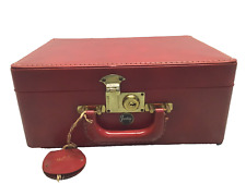 Antique Shortrip Travel Suitcase With Keys Maroon, used for sale  Shipping to South Africa