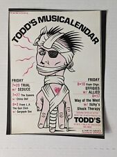Todd's Musicalendar Flyer 1984 Detroit Gun Club Effigies Shock Therapy Punk  comprar usado  Enviando para Brazil