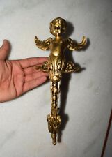 Puxador de porta anjo vitoriano bronze bebê menina com asas feito à mão MK012 comprar usado  Enviando para Brazil